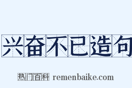 兴奋不已造句是什么意思的图片
